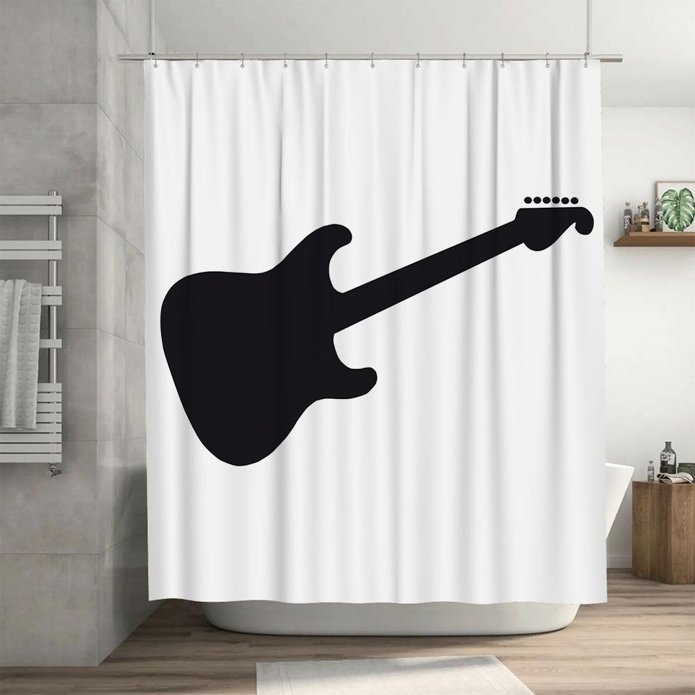 City Lights Shower Curtain Modern Bath Decor For Home Decoration Waterproof Fabric With Hook Rings Various Sizes Available (Larg