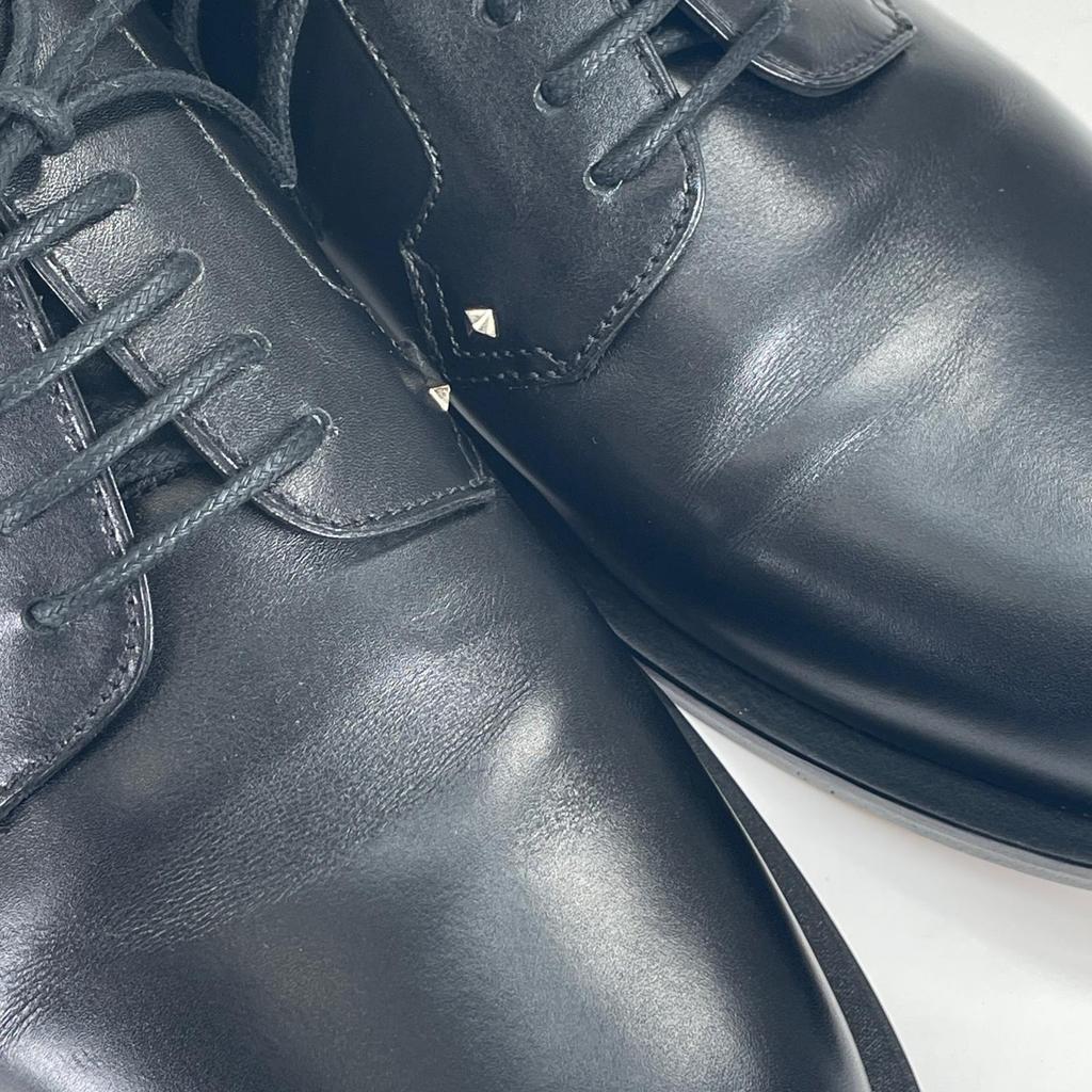 Great Valentino Garavani Leather Shoes Studs Black Leather Women 38 BDJ56RW Used