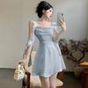 Private Lady Satin Strap A Line Dress With Waist Tuck For Summer 2025