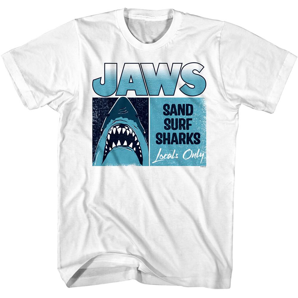 Jaws Locals Only Men T Shirt Sand Surf Sharks Movie Amity Island XXXXL