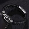 Men's Leather Bracelet Steel Leather 2