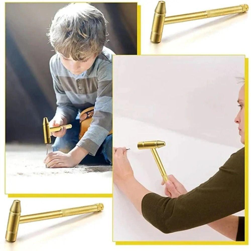 Gold Color Mini Craft Hammer Detachable Multi-function Hammer Mini Tool Hand Tool DIY Projects