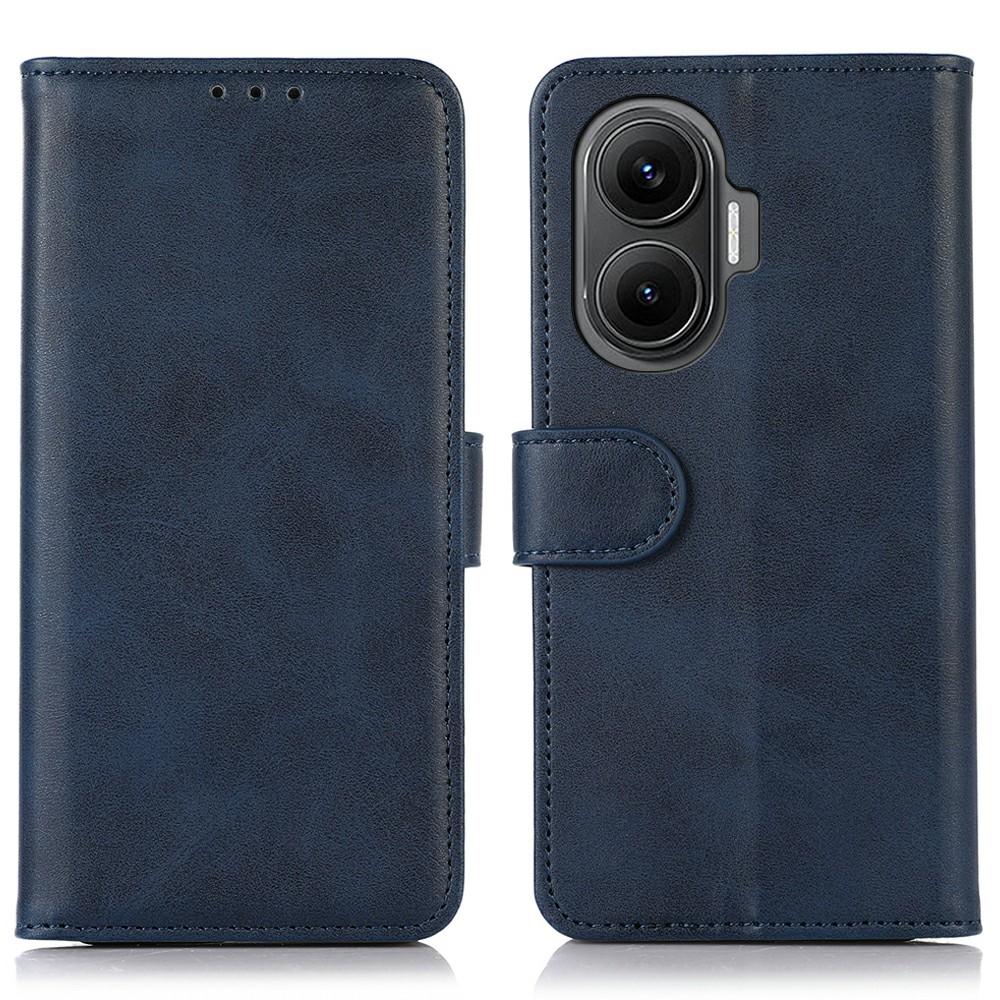 

For Xiaomi Redmi Turbo 4 Pro 5G/Poco F7 5G Case Cowhide Texture Leather Wallet Phone Cover with Stand B
