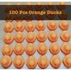 Halloween 50/100 Stuks Rubberen Eendjes Oranje Spuit Eendjes Speelgoed Klaslokaal Prijzen Eendje Trick Or Treat Vullers Feest Bedankje