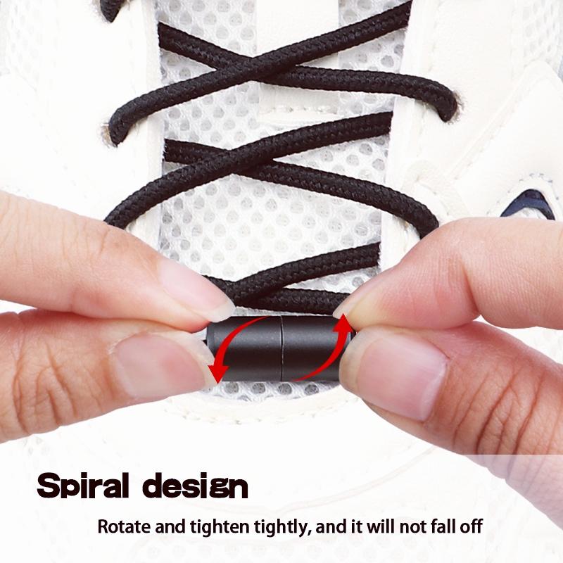 New Automatic Shoelaces Without Ties Install Simple Swivel Buckle Laces Thick Rope Sneakers Shoelace Shoe Accessories 1Pair