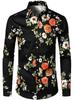 Fashion Flowers 3D Print Men's Long Sleeve Shirts Fashion Button-Down Tops Autumn New Men's Casual Lapel Shirts Men's Clothing