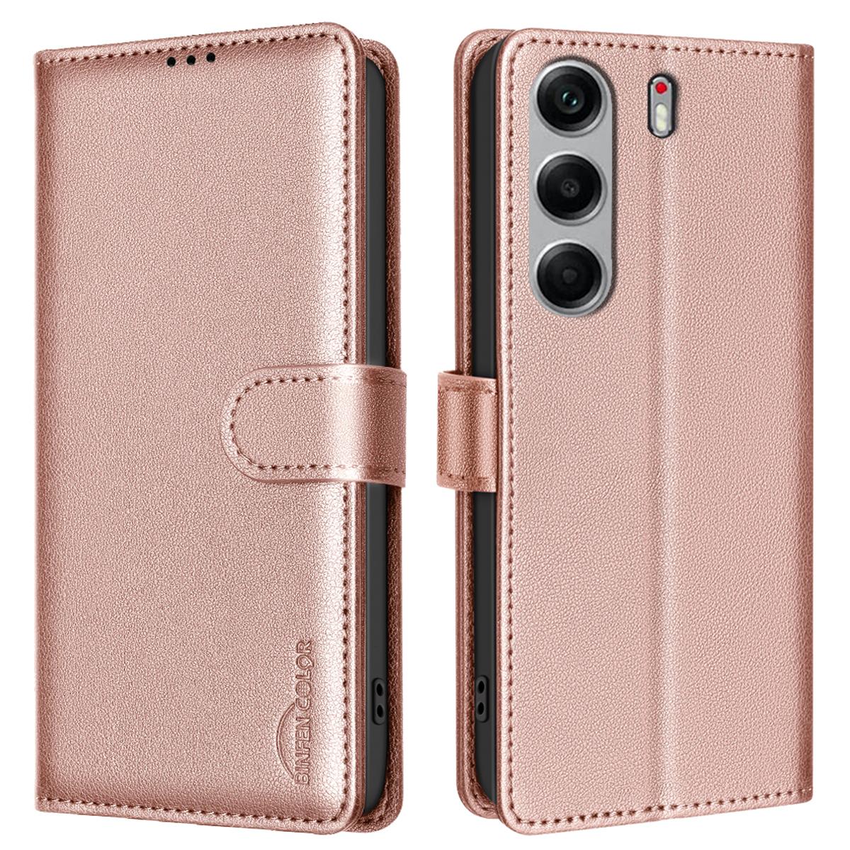 

BINFEN COLOR BF32 For TECNO Camon 40 4G Leather Case Wallet RFID Blocking Phone Cover C