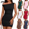 JPNTKY Fashion Summer Spring Solid Color Print Sleeveless Casual Dresses