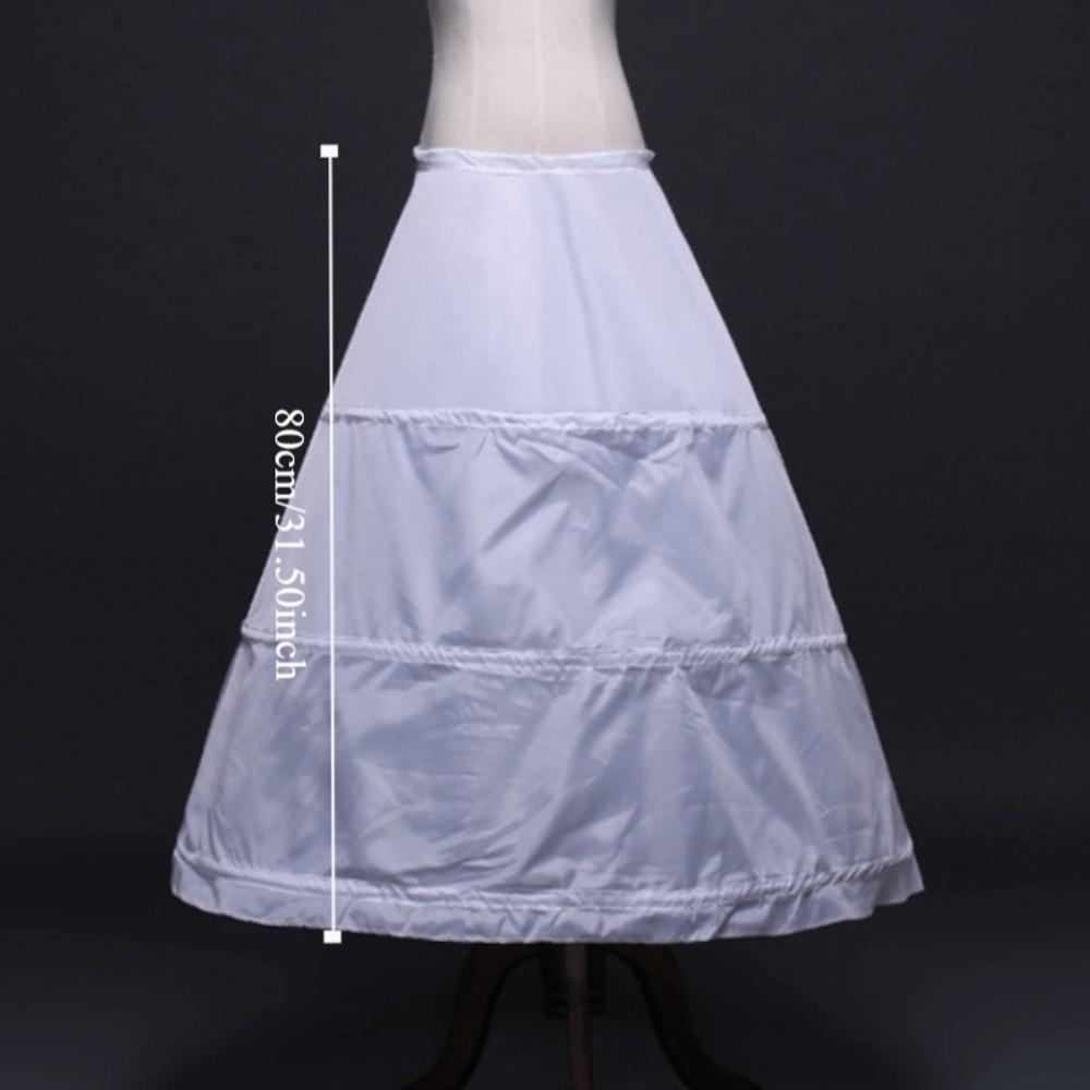 Lightweight 3 Hoops Bridal Crinoline White Breathable Bridal Underskirt A-Line Shape Elegant Cosplay Crinoline Wedding Dress