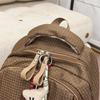 Vintage Plaid Backpack Large Capacity Lightweight School Bag for Junior High School Students