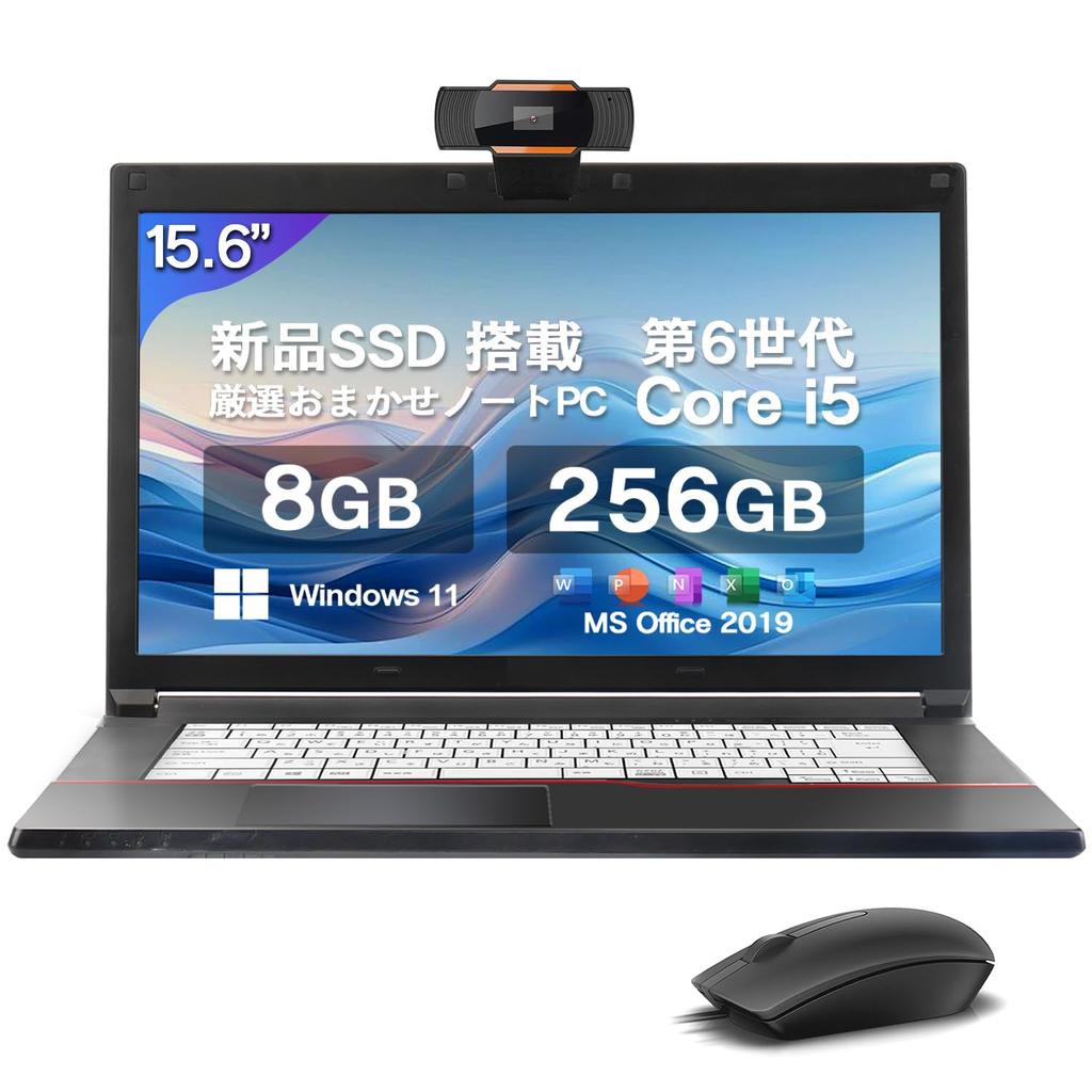 Laptop PC Selected from Major Manufacturers 6th Generation Core I5 Memory 8GB SSD 256GB Windows 11 Office 2019 For Working from for for Initial