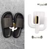 No-Drill Wall-Mounted Slipper Rack - Bathroom Storage Hook Shelf