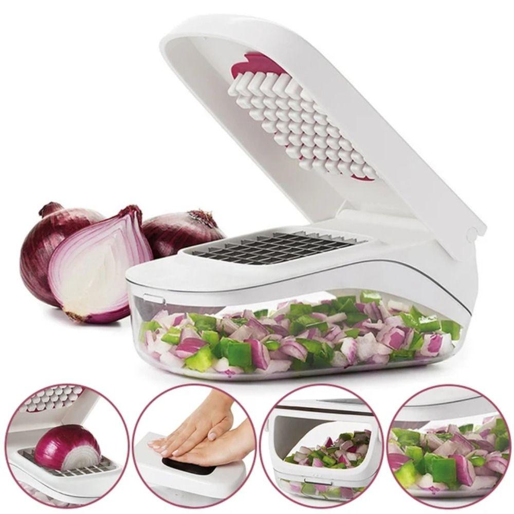 Time Saver Veggie Cutter Stainless Steel Food Slicer Easy To Use Vegetable Dicer  Kitchen Gadgets