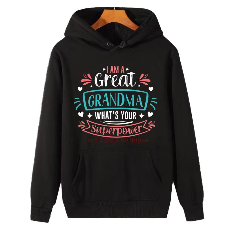 Grandparents Day Fashion Graphic Hooded Sweatshirts New In Hoodies & Sweatshirts Winter Pullovers Thick Male Clothes