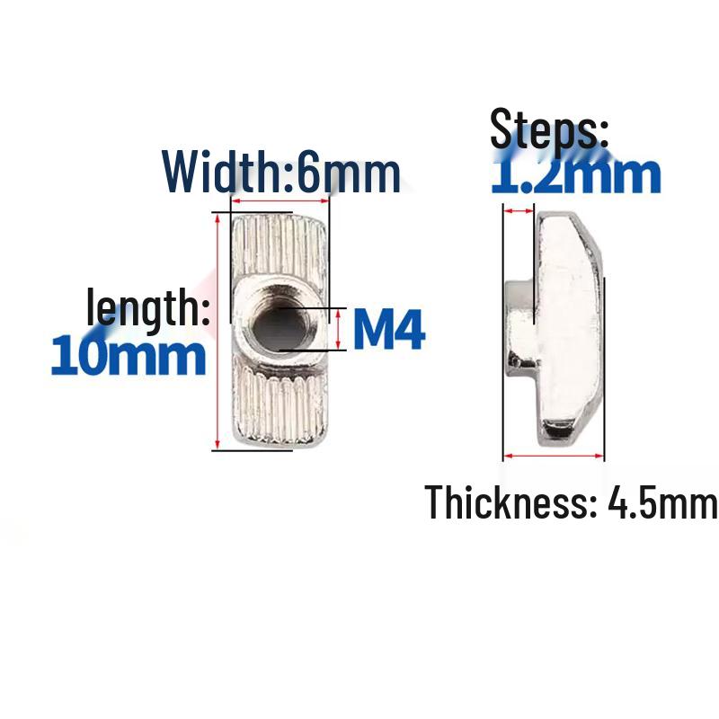 European Standard 40 Series M6 Carbon Steel T-Nut