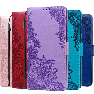 Custodia a libro con portafoglio in pelle con fiore in pizzo per Samsung Galaxy A05 A05S A54 A14 A04S Xiaomi Redmi Note 12 iPhone 15 14 13 12 11 Pro Max con supporto morbido