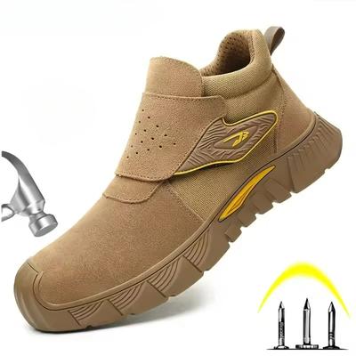 Nuevas Botas para Hombre Resistentes a Chispas Zapatos para Soldador para Hombre Anti Aplastamiento Resistentes a Perforaciones Calzado de Trabajo Suela de Goma Zapatos de Seguridad para Hombre