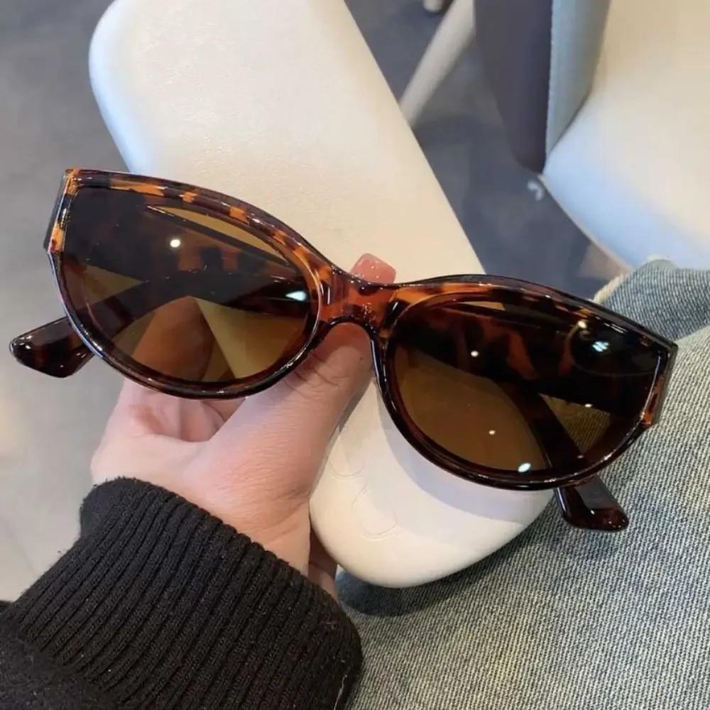

Cat Eye New Oval Sunglasses Personalized Vintage Fashion Trendy Female Shades Popular Design Eyewear for Ladies леопардовый