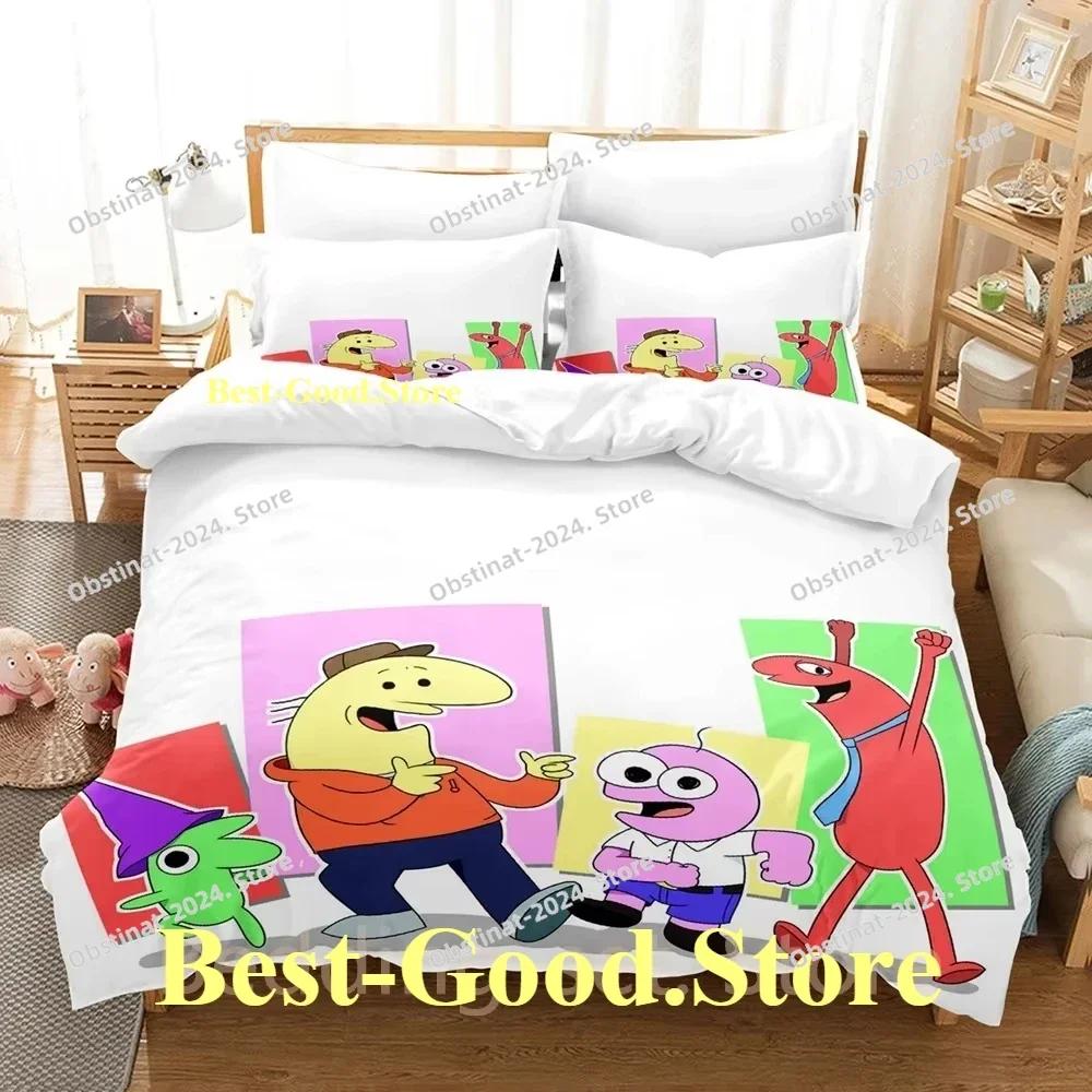 Smiling Friends Bedding Set Single Twin Printed Bed Set With Pillowcase Bed Duvet Cover Single Double Queen Super King Size