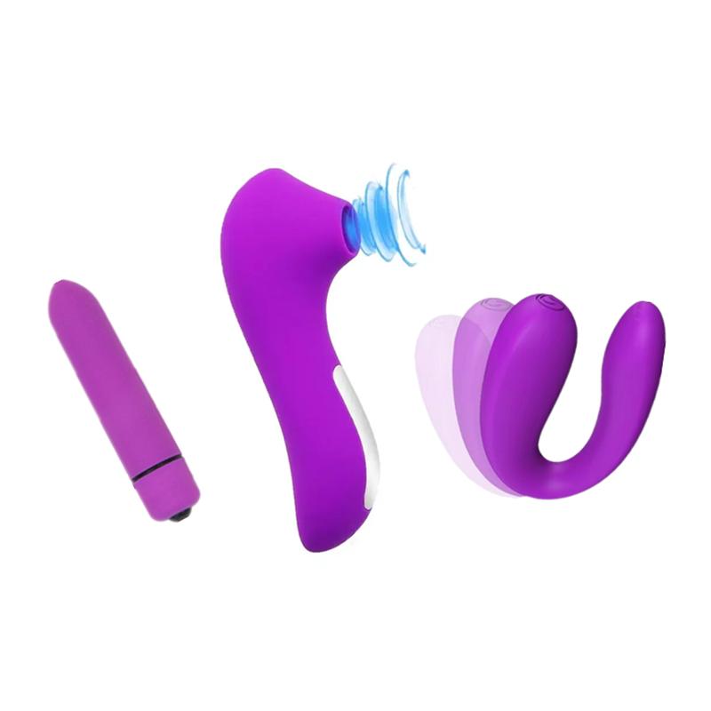 3pcs Silicone female pornographic masturbator and chest vibrator, G-spot stimulation invisible wearing egg vibrator