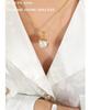 Elegant Black & White Faux Pearl Pendant Necklace for Women with Gold-Plated Titanium Steel Snake Chain