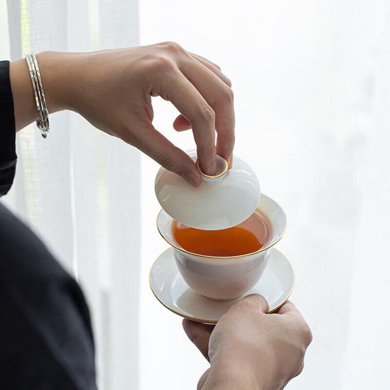 Dehua White Porcelain Gaiwan Lidded Tea Bowl
