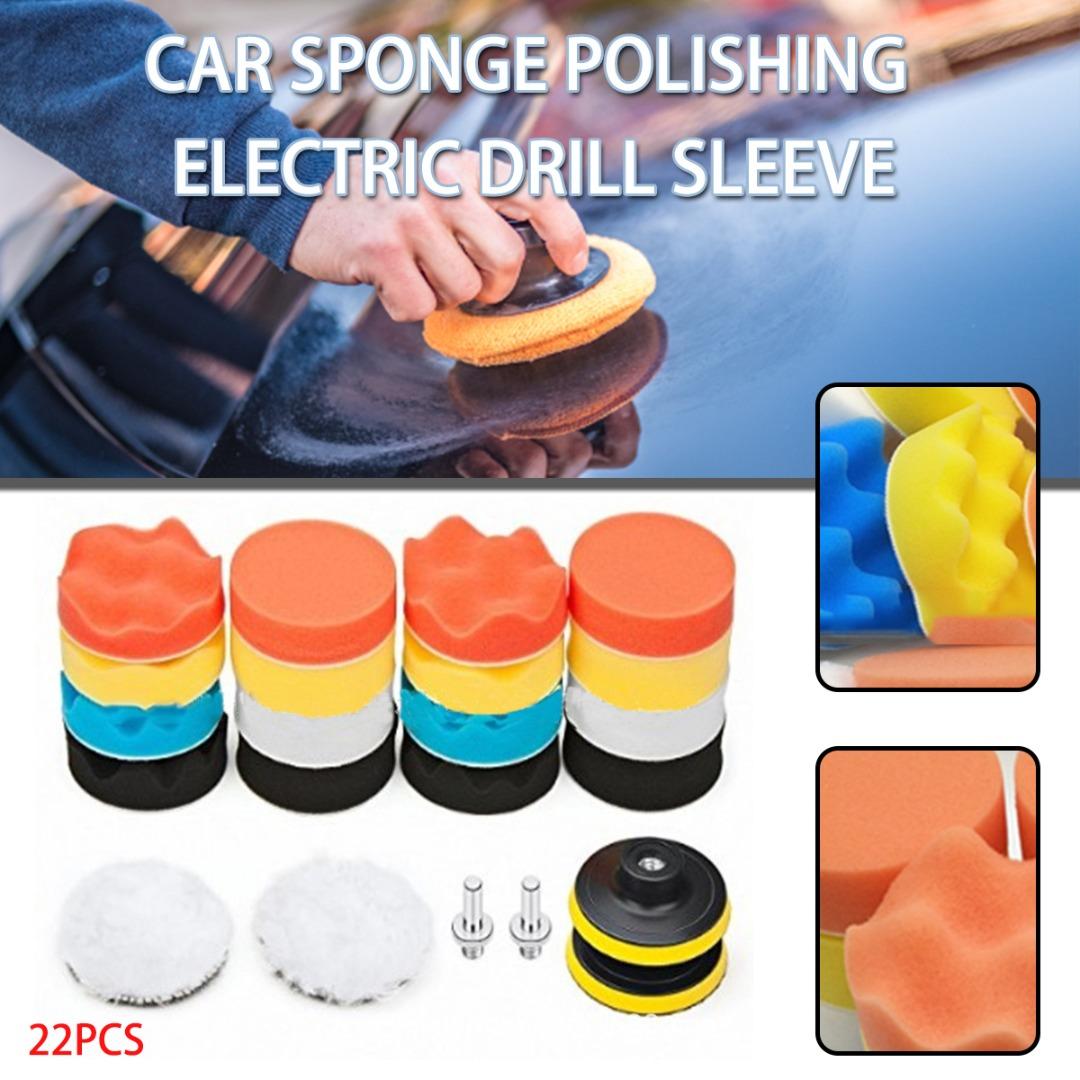 

Malinaisi 22 Автомобильный полировщик, полировальные подушечки для сверла, губка, буфер, набор для полировки воском