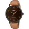 Men S Quartz Watch Black Tan Leather Mtp Vt01bl 5b
