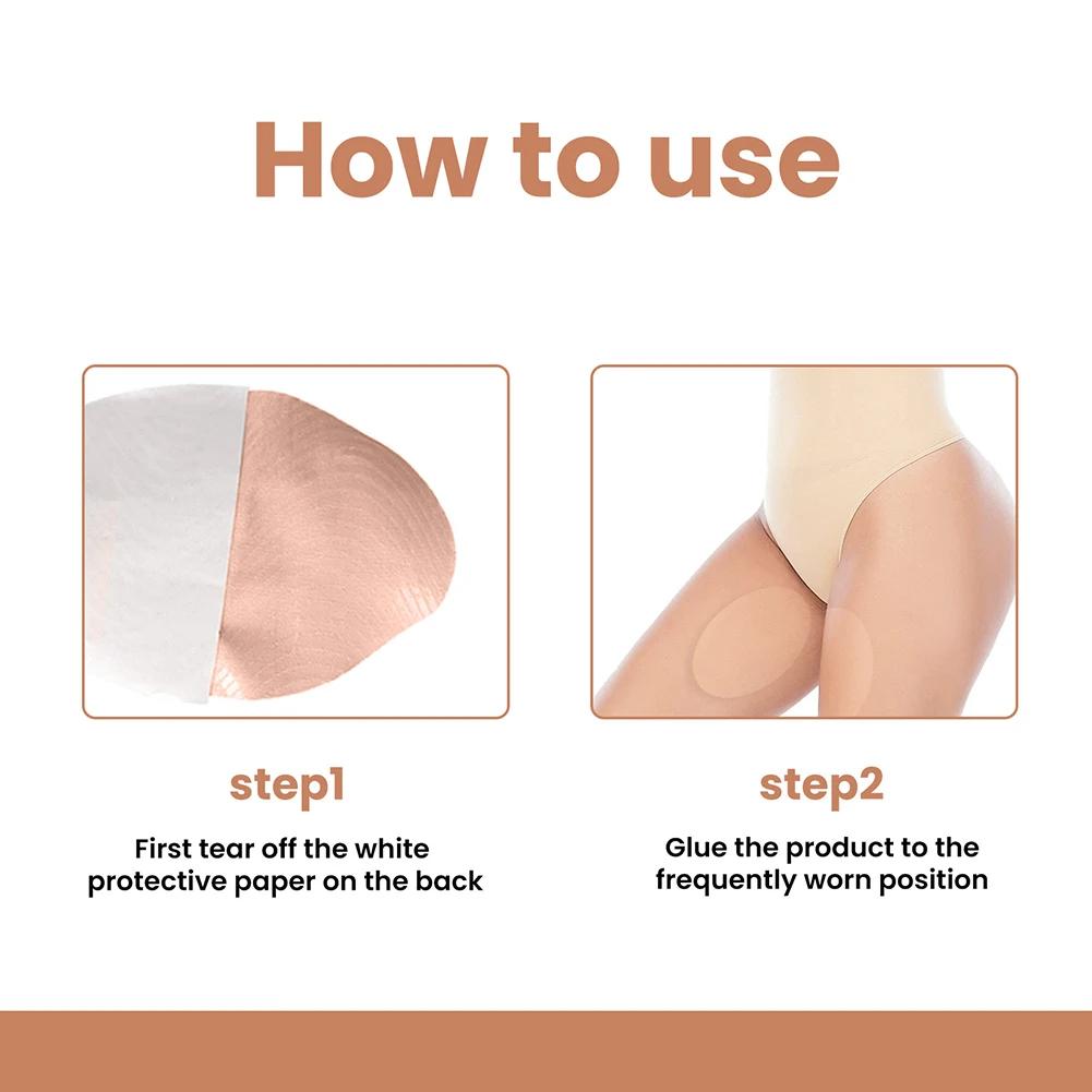 Anti-wear Stickers Invisible No Trace Thigh Tapes Disposable Anti Chafe Thigh Patch Portable Body Anti-Friction Pads For Women