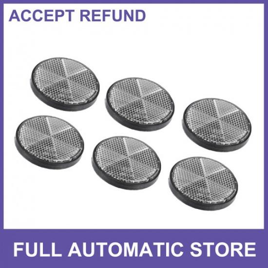 6pcs M6x10 White Screw Mount Reflective Warning Reflector for Motorcycle Bike