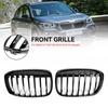 2PCS Gloss Black Front Kidney Grille Grill Fit BMW X1 F48 F49 2016-2018
