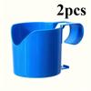 Blue Pool Cup Holder-Ground Clip for Pools or Smaller Round Top Rails-ground Pool Cup Holder,suitable for Water,beer and Phones