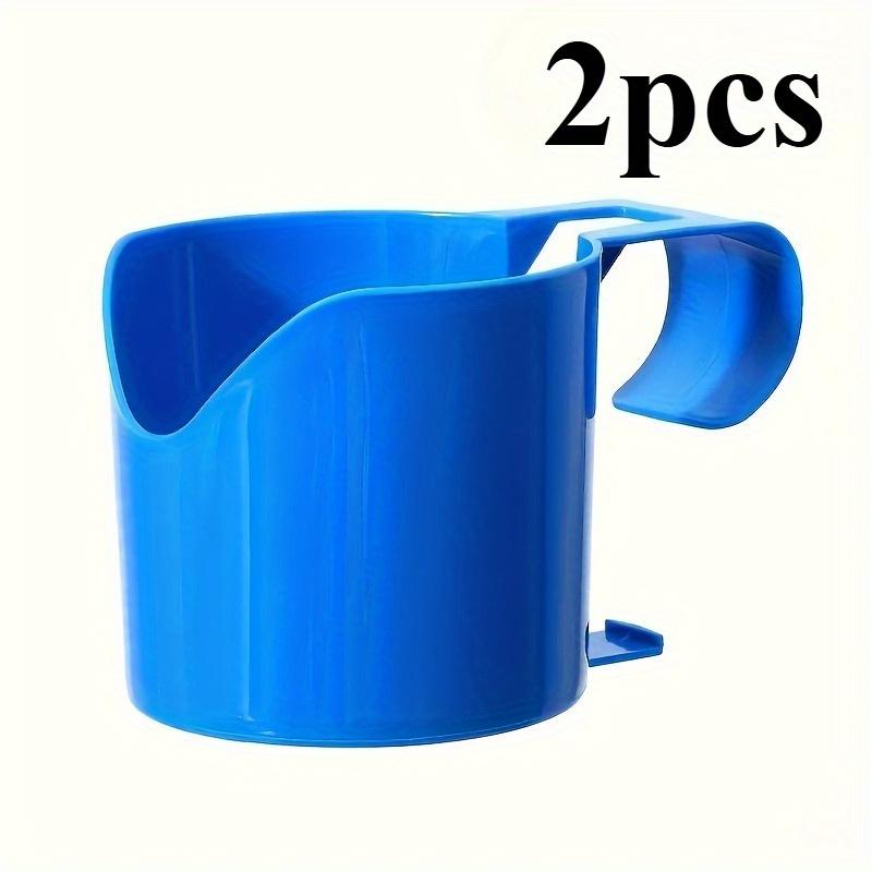 

Blue Pool Cup Holder-Ground Clip for Pools or Smaller Round Top Rails-ground pool cup holder,suitable for water,beer and phones