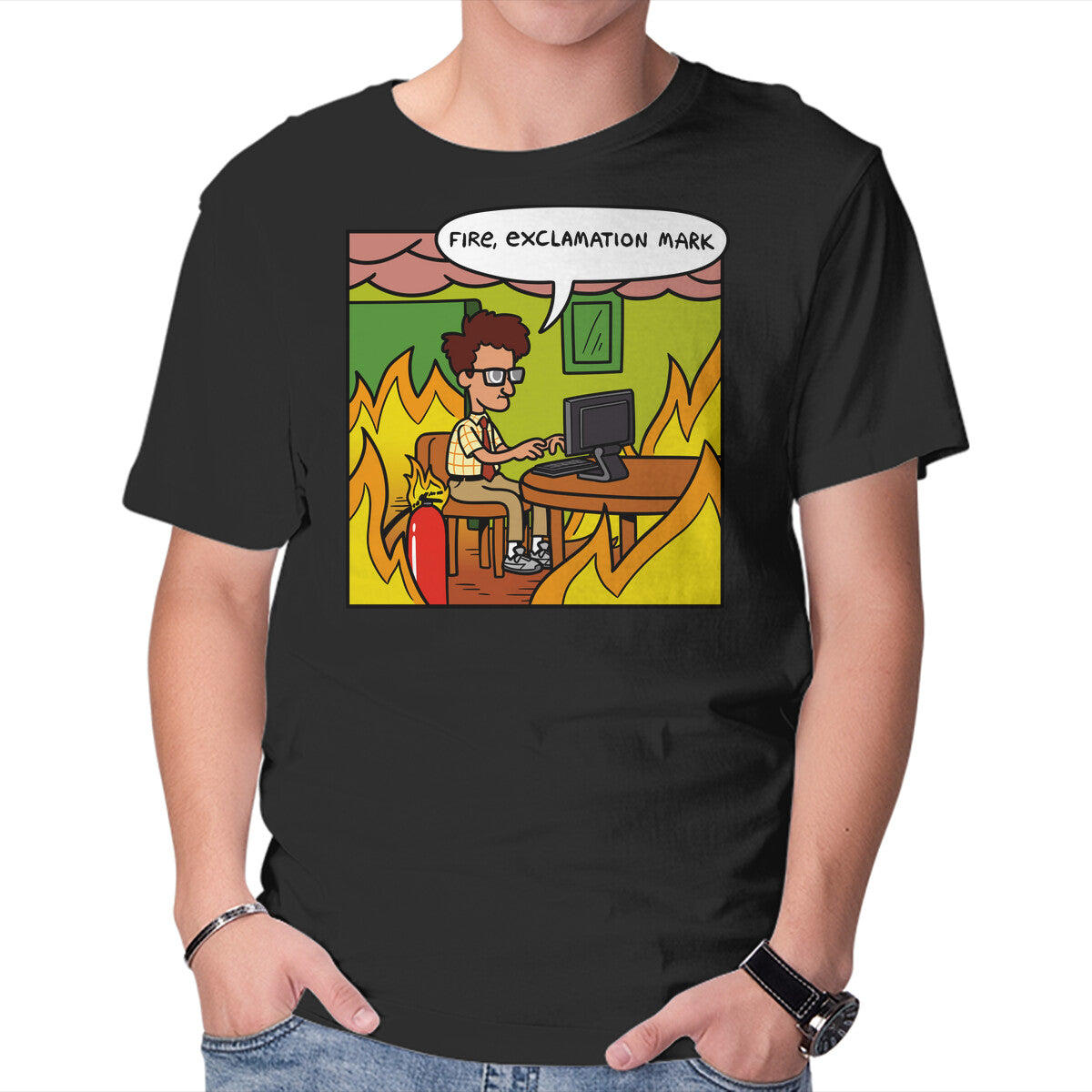 Unisex Crew Neck T-Shirt Moss Is Fine Graphic Short Sleeve Casual Tee S