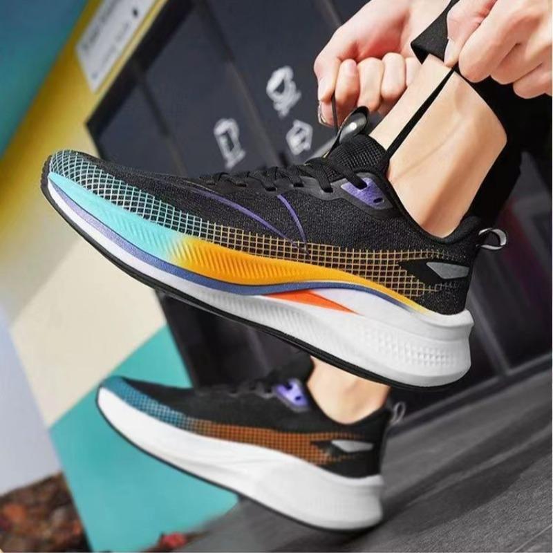 Men's Spring Running Shoes, Fly Knit Breathable Mesh Athletic Sneakers, Stylish Couple Casual Travel Shoes for Men & Women
