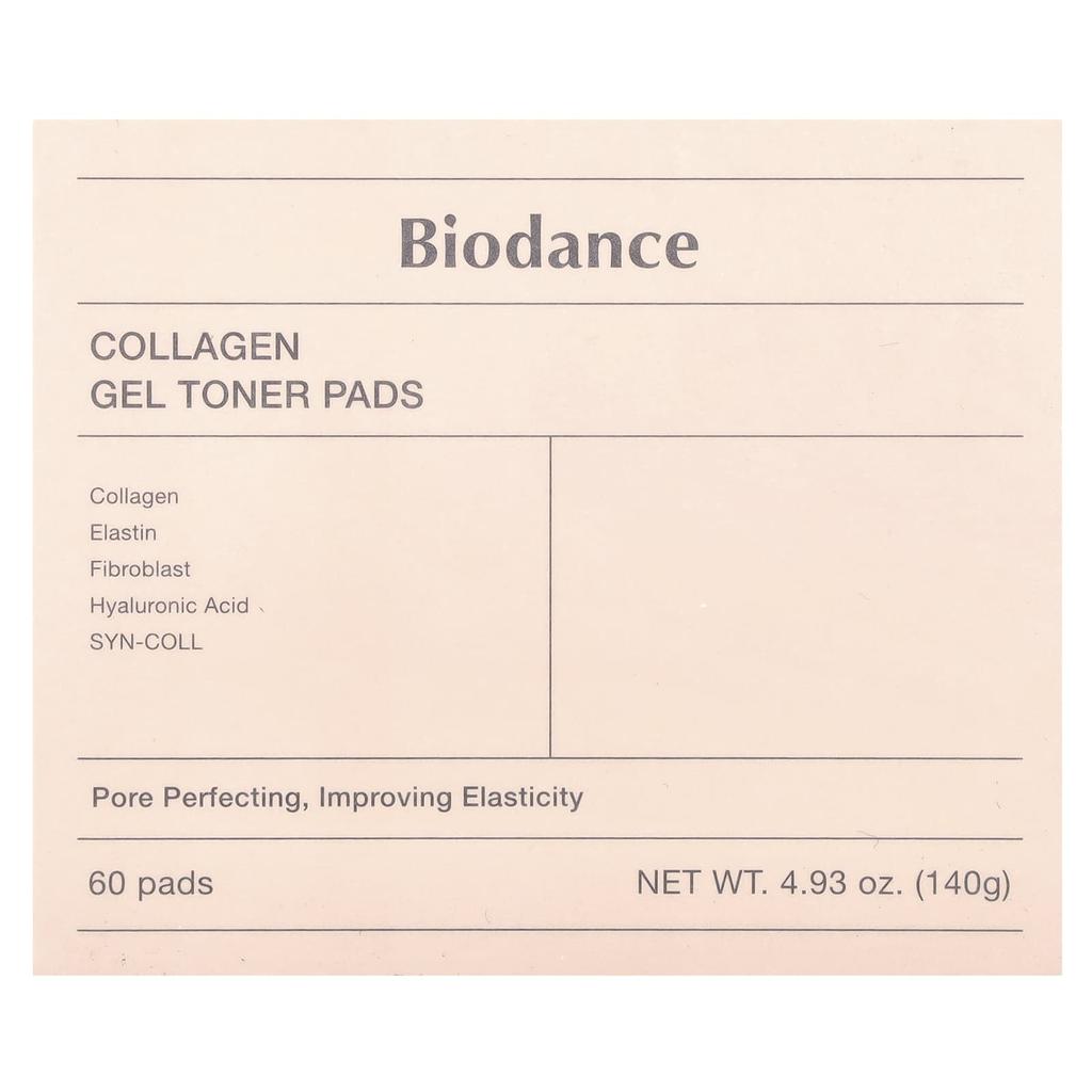 Collagen Gel Toner Pads, 60 Sheets