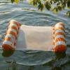 Galleggiante gonfiabile pieghevole per piscina con poggiatesta a righe, taglia estiva per adulti, amaca acquatica, 2 camere d'aria, sedia sdraio galleggiante per piscina, spiaggia, lago