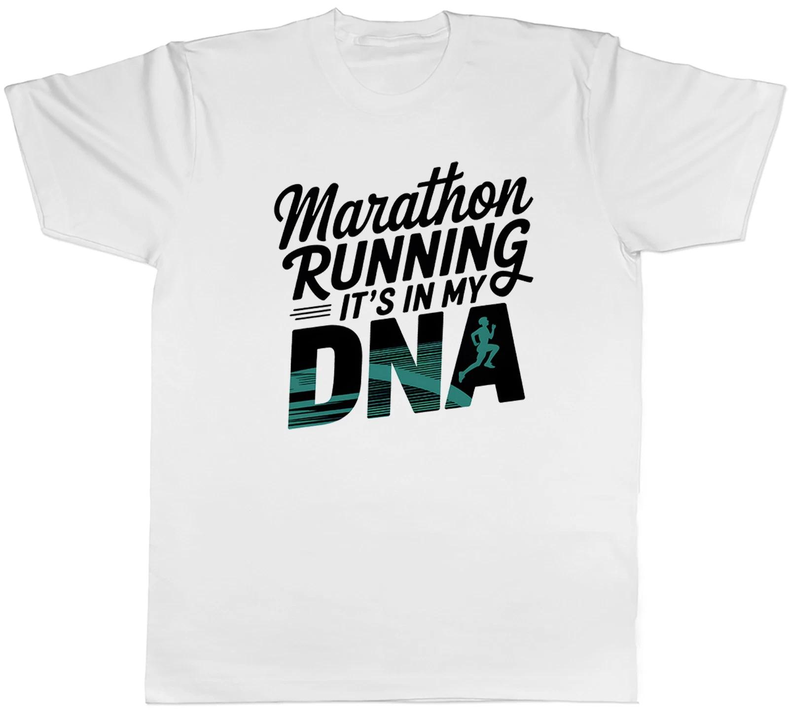 Marathon Running It s in my DNA Miles Runner Mens T-Shirt Tee Gift Top L