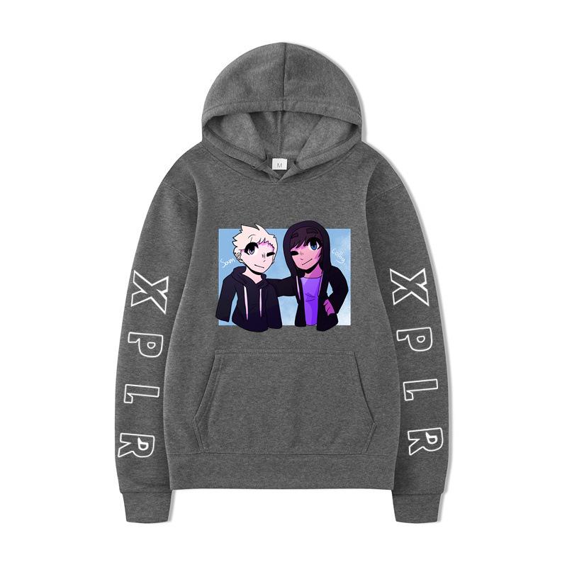 Sam and Colby2D Hoodies Print Sweatshirt Hip Hop Casual Unisex Autumn Winter Fleece Streetwear Tops Sudaderas