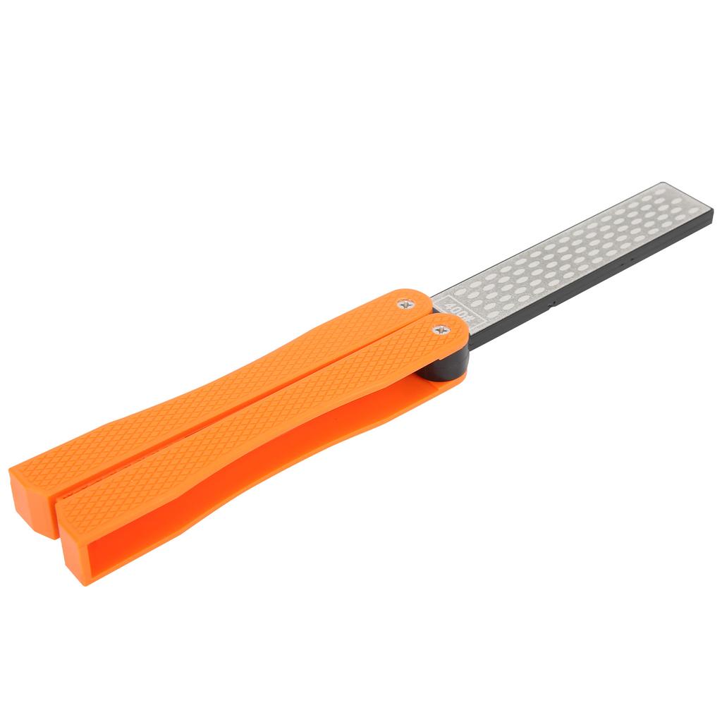 Folding Sharpener FanShaped DoubleSide Knife Blade Kitchen Sharpener Grinder Tool(Black )
