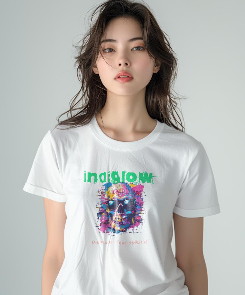 INDIGLOW Street Art Skull Mural Vintage T-Shirt