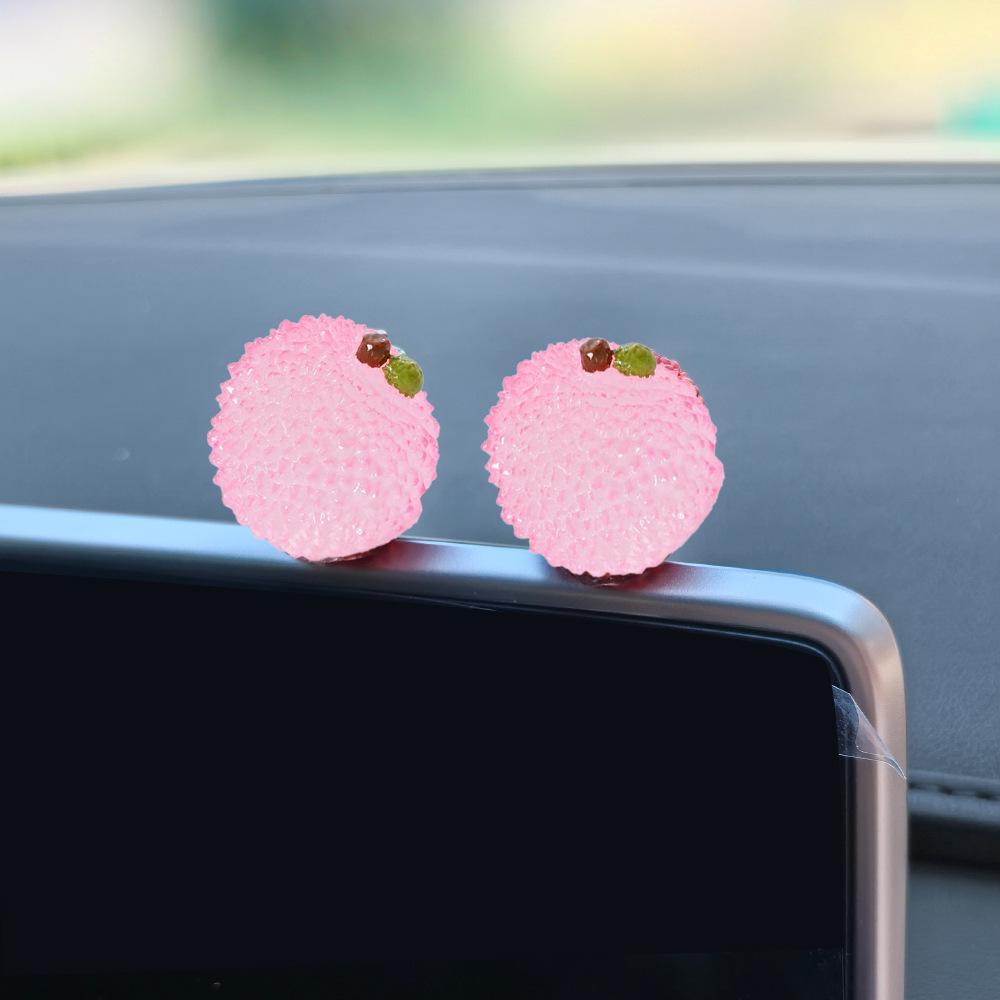 

Светящиеся Причудливые Украшения для Автомобиля: Подарок для новой машины - Милые дизайны личи и дуриана для вашей консоли