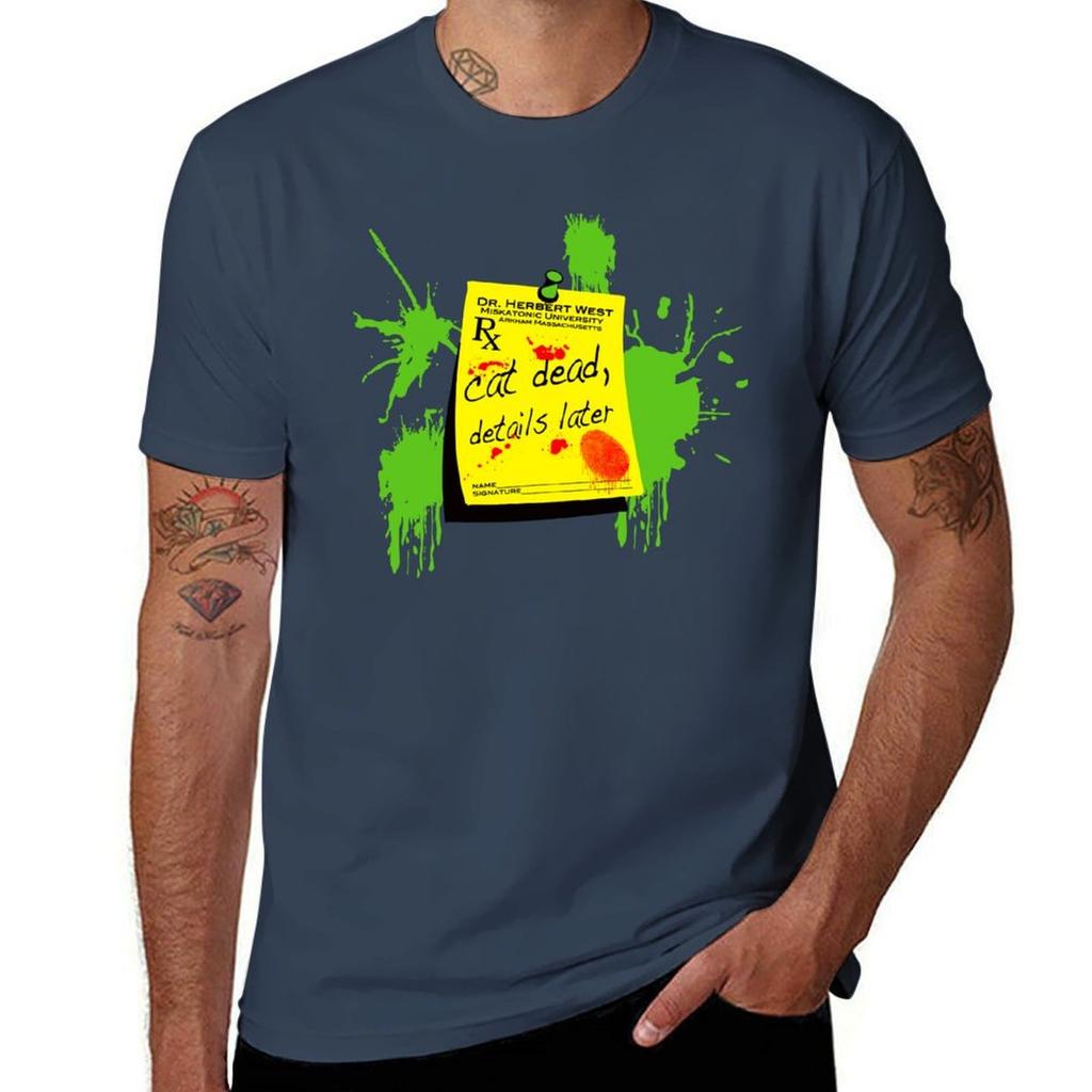 ReAnimator Cat Dead Details Later TShirt Summer Sports Quick Dry TShirt