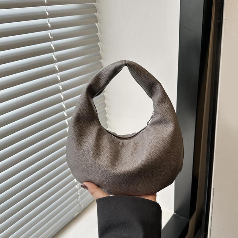 Yogodlns Simple Solid Color Clutch Bags Pu Leather Women Underarm Hobo Bag Commute Small Handbags For Ladies