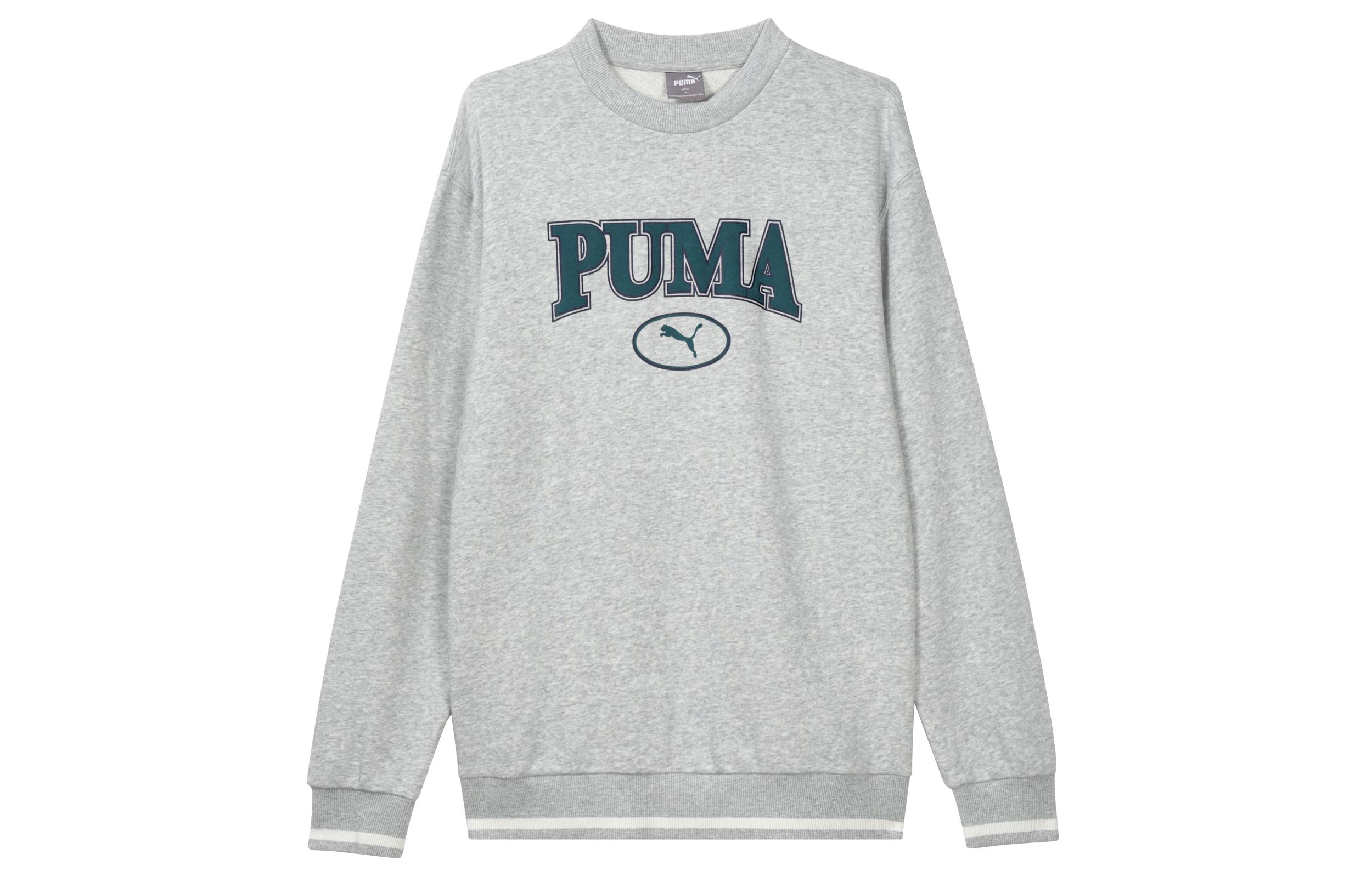 PUMA Sweatshirts Men s Gray Crew Neck Moderate Other 678422-04 XL