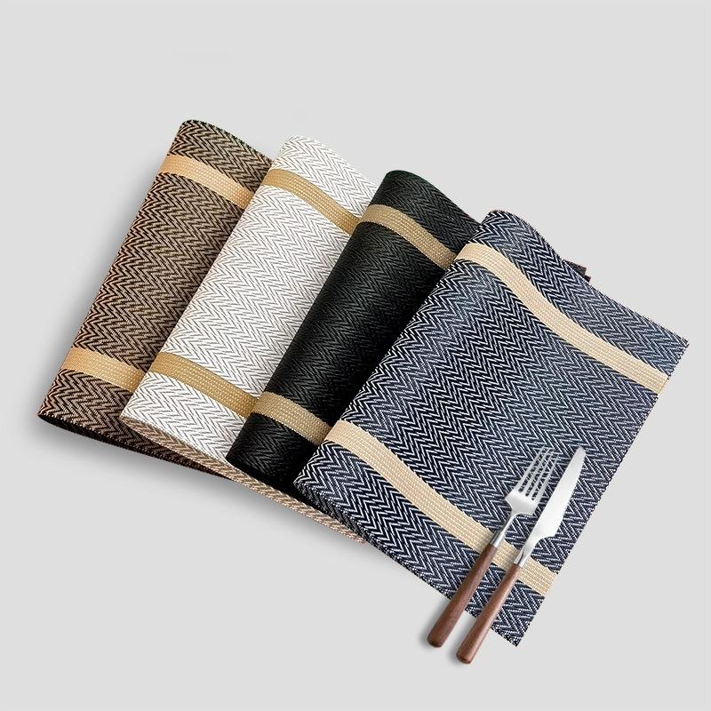 Tablecloth: Waterproof, Oil-proof, Heat-resistant. Dining Table Cloth, Gold Wire Pattern, Western-style Tablecloth, Dish and Plate Pad.