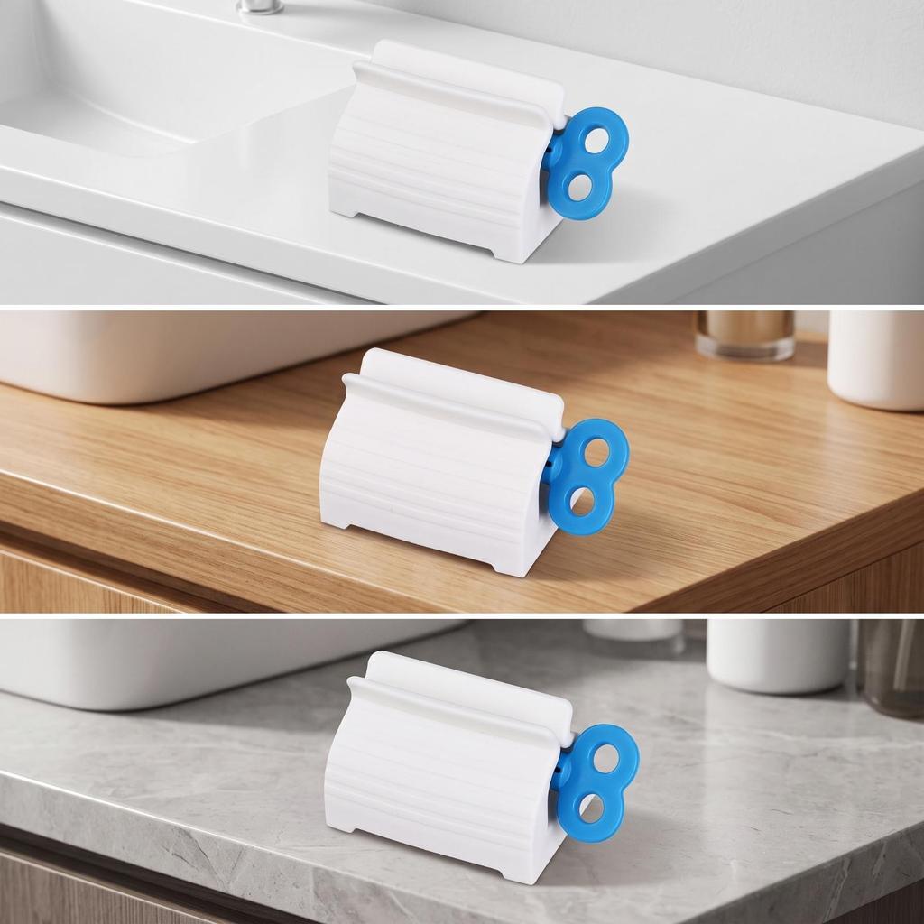 Toothpaste Dispenser with Crank Manual Tube WasteReducing for