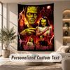 Wandteppich Benutzerdefinierter Name Text, Wandbehang Teppich Heim Raum DekorationThe Munsters