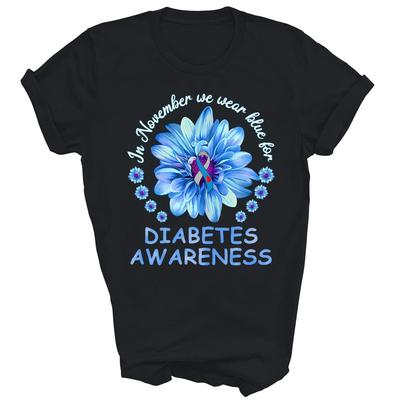 Em Novembro Usamos Azul Conscientização sobre Diabetes Camiseta Unissex Presente