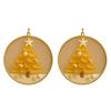 2/4Pcs Christmas Tree Ornament Round Shape Handmade Beach Decoration with Starfish Shell Decor Car Hanging Decoration